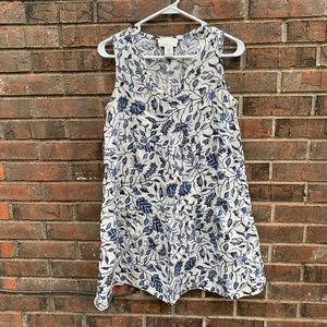 Linen floral dress